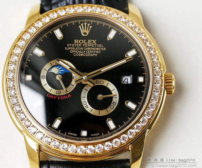 ROLEX勞力士 迪通拿 新系列 最新 原裝日本進口機械機芯 九字位二十四小時顯示 男士腕表  wssb4512